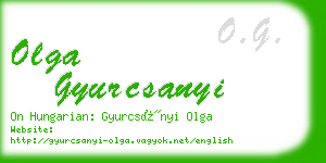 olga gyurcsanyi business card